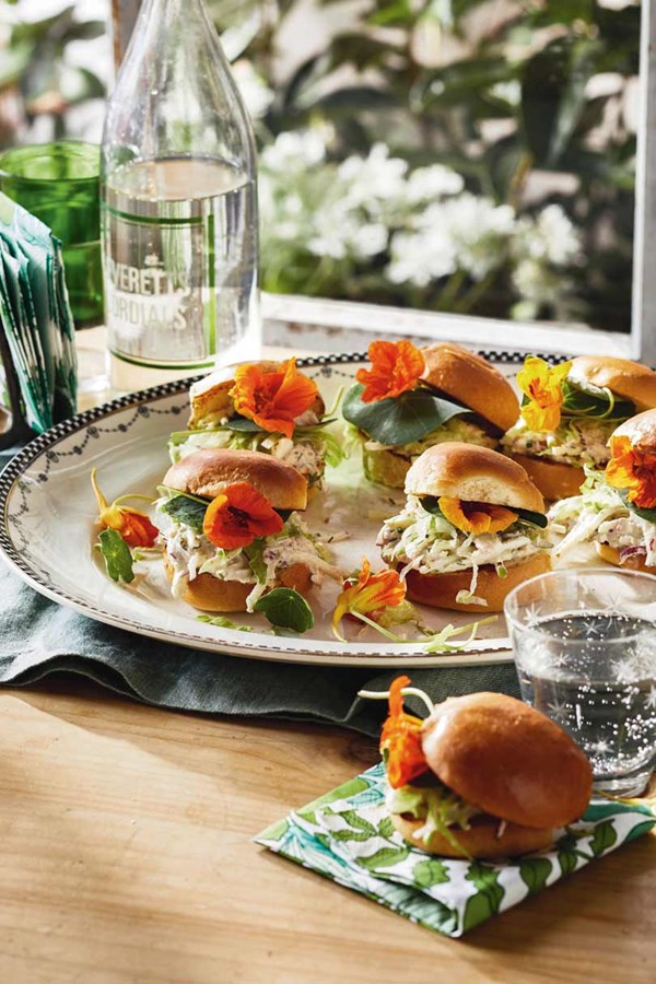 Crab & nasturtium sandwiches