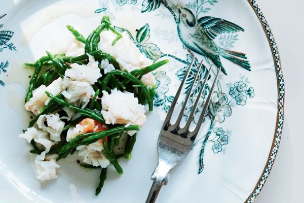 Crab & samphire salad