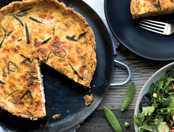 Crab & tarragon quiche