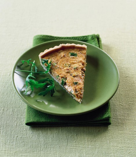 Crab and asparagus tart