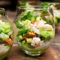 Crab and avocado cream