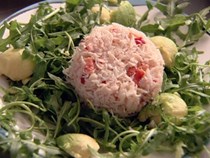 Crab and avocado salad with Japanese dressing