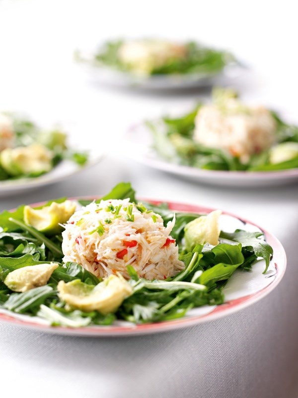 Crab and avocado salad with Japanese dressing