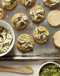 Crab-and-avocado toasts