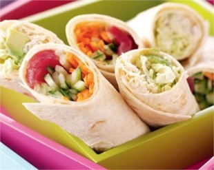 Crab and avocado wraps