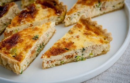 Crab and cheddar tart