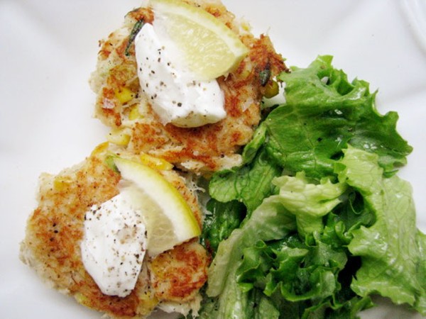 Crab and corn cakes