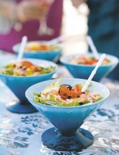 Crab and crayfish cocktails