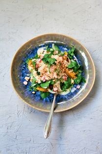 Crab and fennel watercress salad