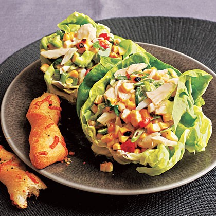 Crab and grilled corn salad