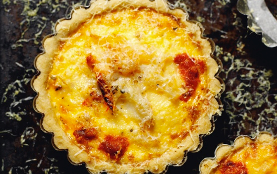 Crab and Gruyère tartlets