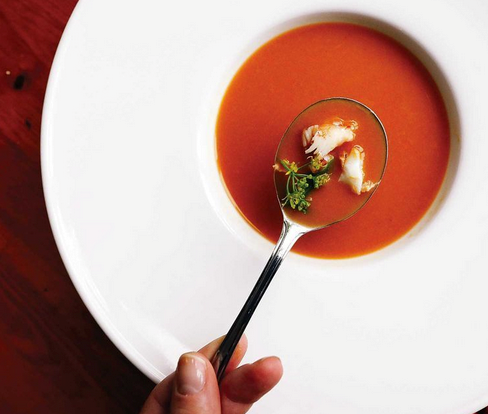 Crab and Irish whiskey bisque