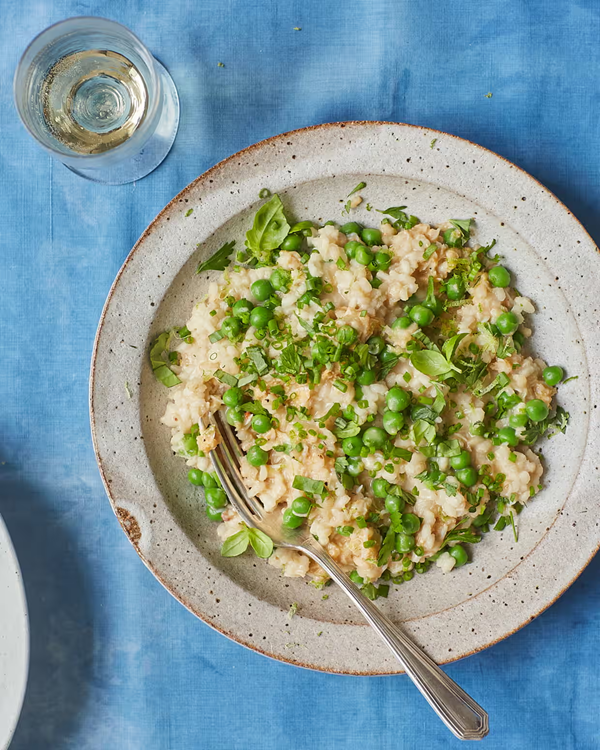 Crab and pea rice