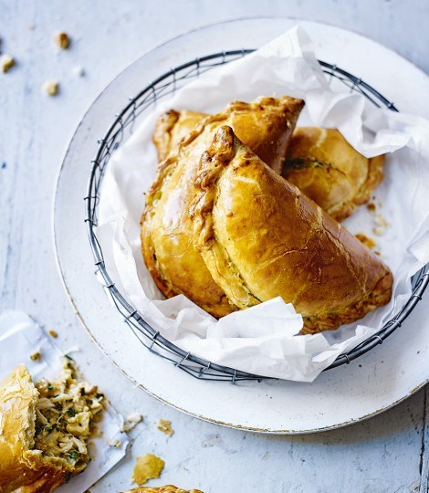 Crab and potato pasties