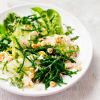 Crab and samphire salad