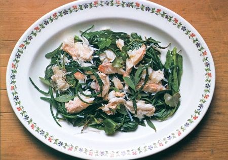 Crab and samphire salad