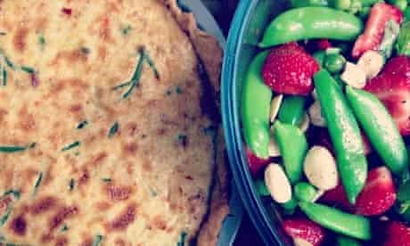 Crab and samphire tart