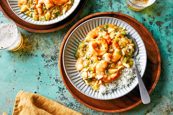 Crab-and-shrimp étouffée