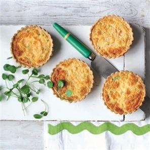 Crab and watercress soufflé tarts