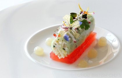 Crab and watermelon