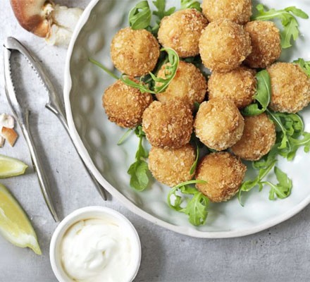 Crab arancini