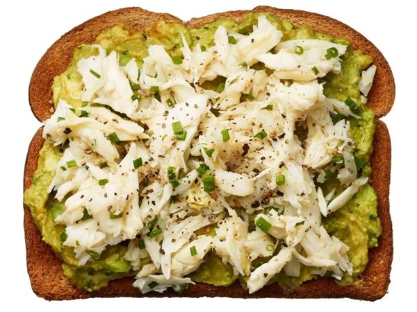 Crab-avocado toast