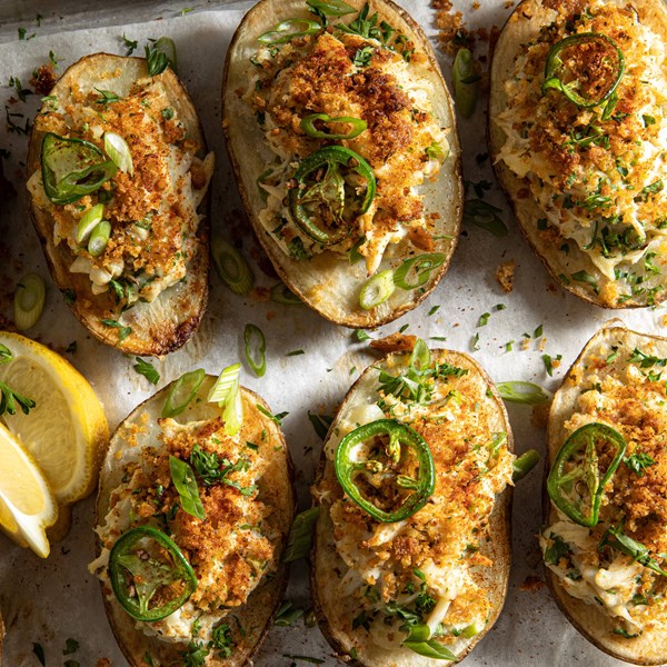 Crab cake twice-baked potatoes