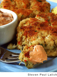 Crab cakes with vanilla rémoulade