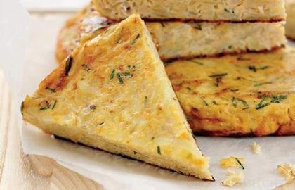 Crab, cheddar and chive omelette