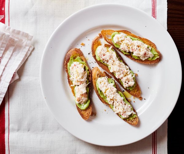 Crab crostini