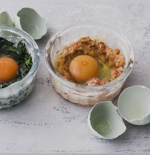 Crab egg pots