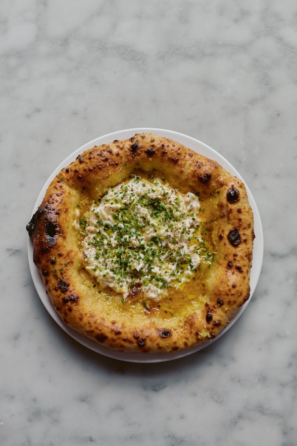 Crab flatbread