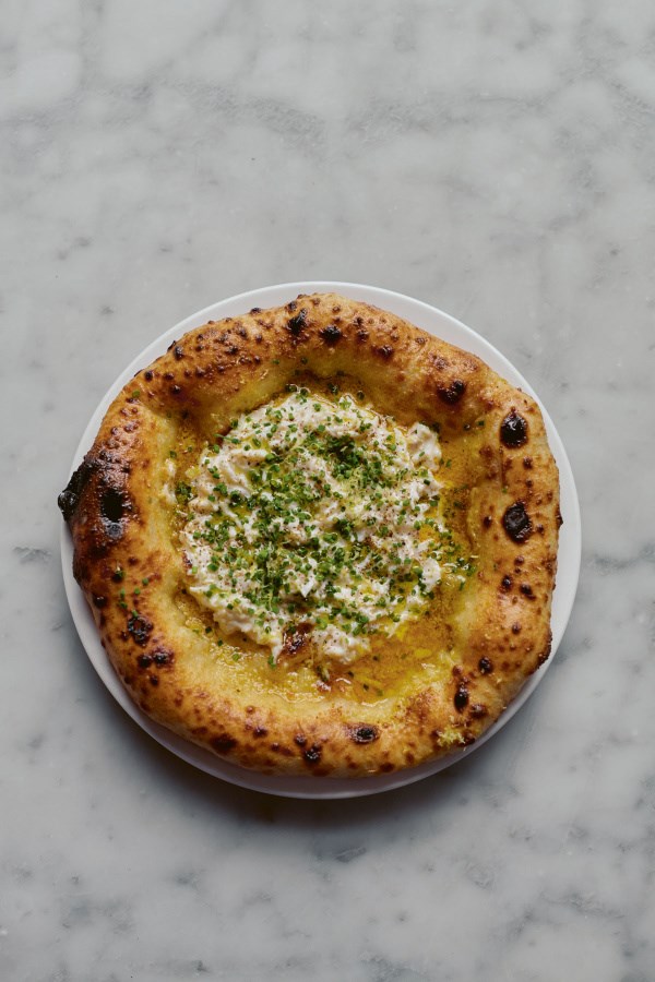 Crab flatbread