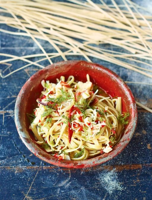 Crab linguine