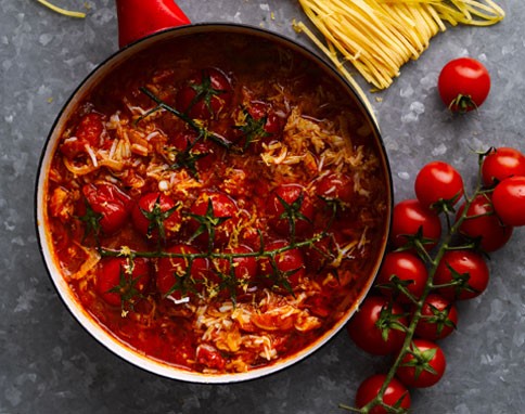Crab linguine