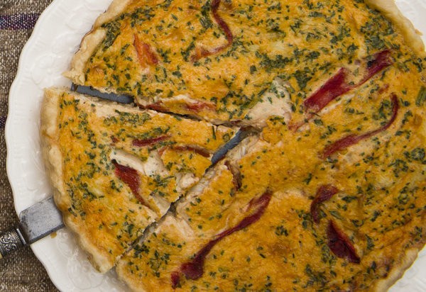 Crab-meat quiche