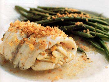 Crab-meat-stuffed sole