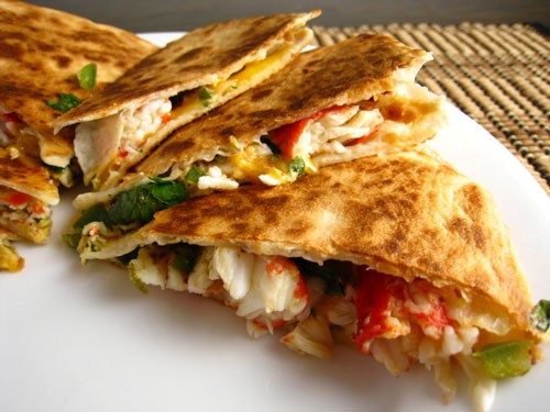 Crab quesadillas