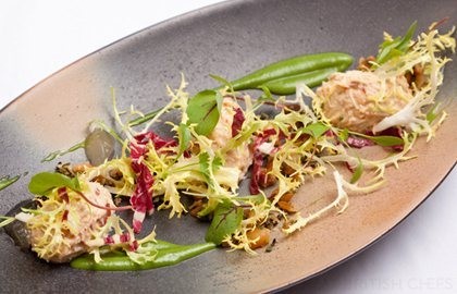Crab salad, peanut and lemongrass, coriander emulsion