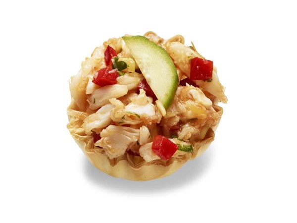 Crab salad phyllo cups
