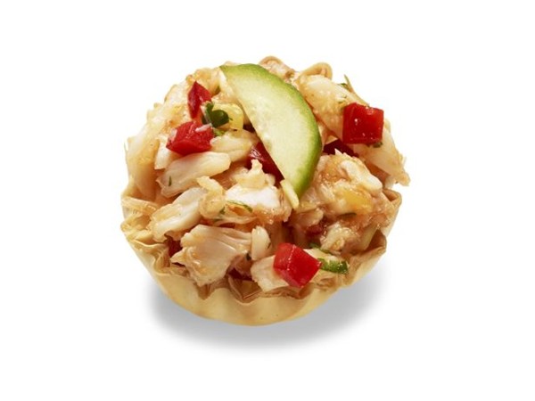 Crab salad phyllo shells