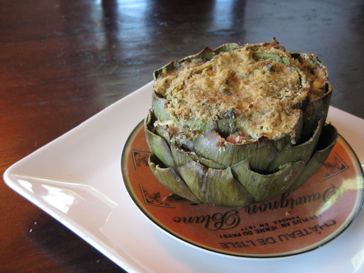 Crab stuffed artichokes