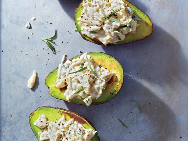 Crab-stuffed avocados