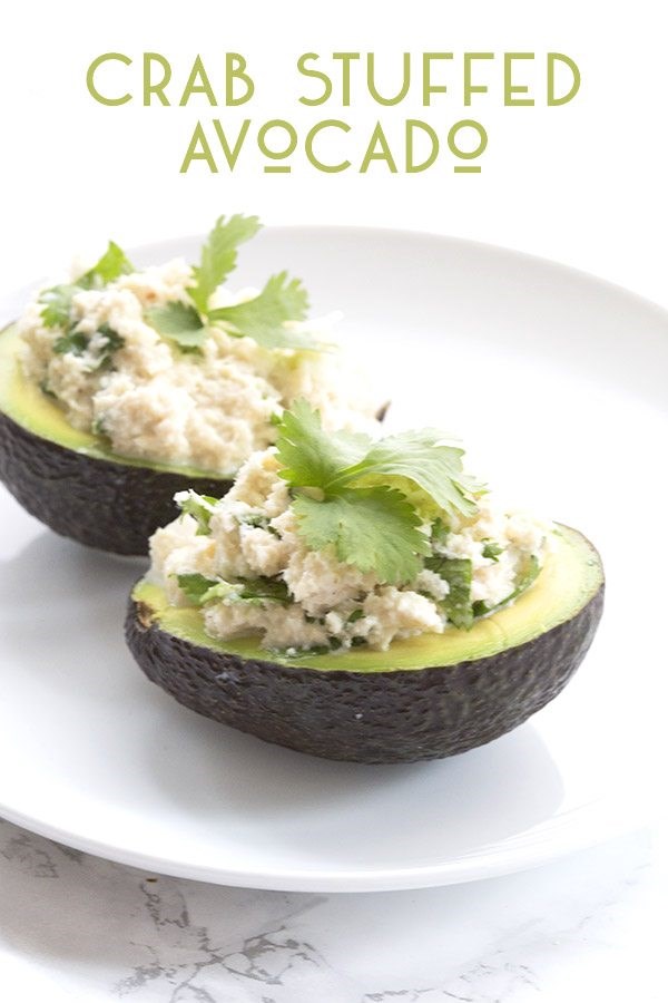 Crab-stuffed avocados with lime