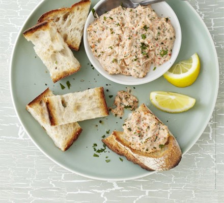 Crab toast with coriander