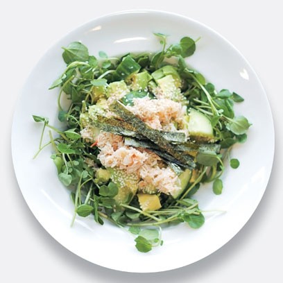 Crabmeat, avocado, nori and cucumber