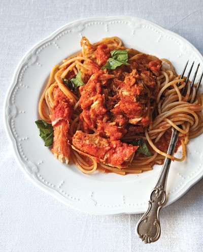 Crabs and spaghetti