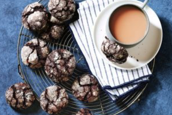 Cracked chocolate pecan cookies