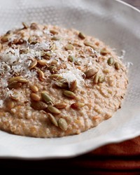 Cracked emmer and carrot porridge