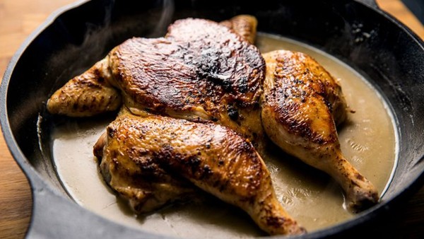 Craig Claiborne’s smothered chicken